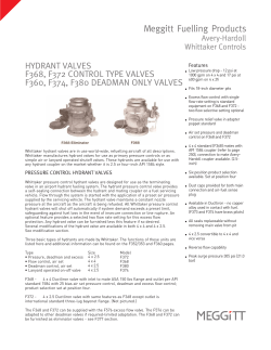 hydrant valves f368, f372 control type valves f360, f374, f380