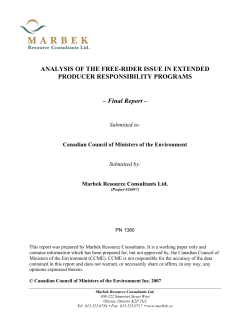 analysis of the free-rider issue in extended producer responsibility