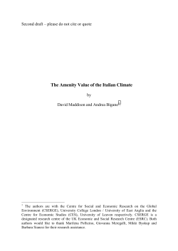 The Amenity Value of the Italian Climate