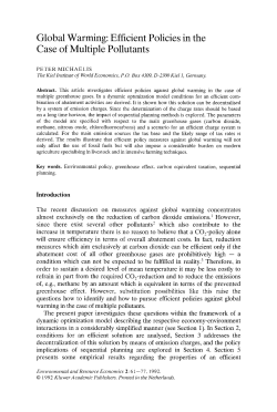 Global warming: Efficient policies in the case of multiple pollutants