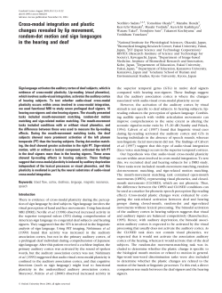 Cross-modal integration and plastic changes