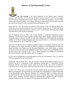 History of The Household Cavalry