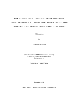 HOW INTRINSIC MOTIVATION AND EXTRINSIC MOTIVATION
