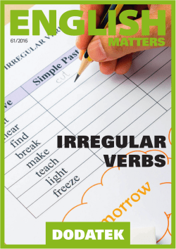 irregular verbs - English Matters