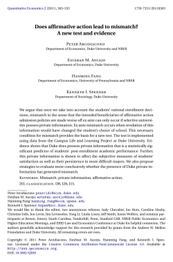 Does affirmative action lead to mismatch?A new test and evidence