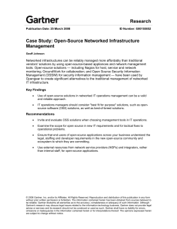 Case Study: Open-Source Networked Infrastructure