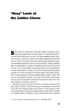 "Busy" Louie at the Golden Gloves