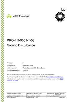PRO-4.5-0001-1-03 Ground disturbance