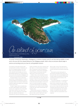 CONSTANCE TSARABANJINA, MADAGASCAR An exotic