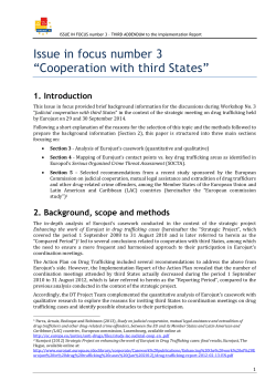 ISSUE IN FOCUS number 3 &ndash; THIRD ADDENDUM to the