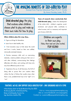 the amazing benefits of self-directed play