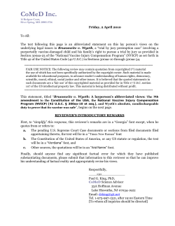 Bruesewitz v. Wyeth: A layperson`s abbreviated views: The 7th