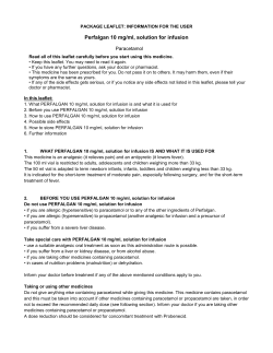 Perfalgan 10mg/ml Solution for Infusion