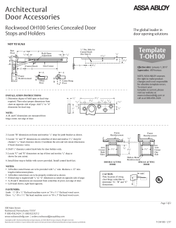 OH100 Series Concealed Door Stops and Holders