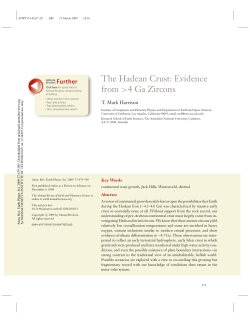The Hadean Crust: Evidence from >4 Ga Zircons