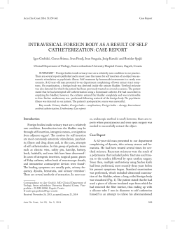 intravesical foreign body as a result of self catheterization: case report