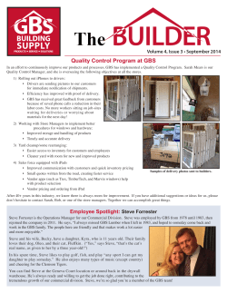 Quality Control Program at GBS