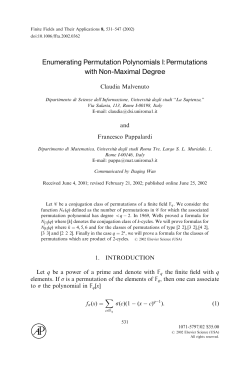 Enumerating Permutation Polynomials I