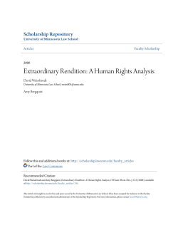 Extraordinary Rendition: A Human Rights Analysis