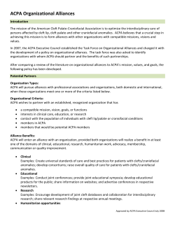 ACPA Policy on Organizational Alliances