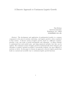 A Discrete Approach to Continuous Logistic Growth