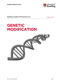 Contained use of Genetically Modified Organism