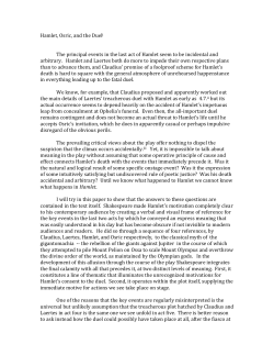 Hamlet, Osric, and the Dueli The principal events in the last act of