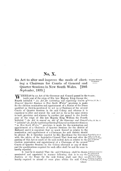 Quarter Sessions Chairman Act 1839 No 11a