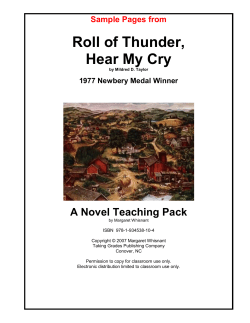 Roll of Thunder, Hear My Cry - Taking Grades Publishing Company
