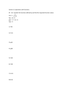 Section 3.2 operations with functions #1 - 18: Consider the