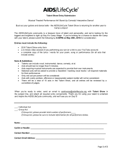 2016 Talent Show entry form