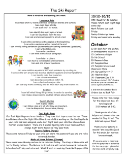 October - West Branch Local School District