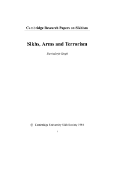 Sikhs, Arms and Terrorism