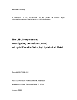 The LM-LS experiment: investigating corrosion control