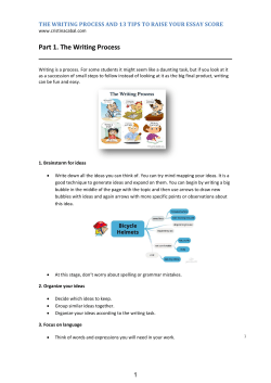Part 1. The Writing Process