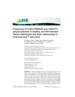Frequency of TLR4 (1063A/G and 1363C/T) - Funpec-RP