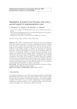 Simulation of typical Cox-Voronoi cells with a special regard to