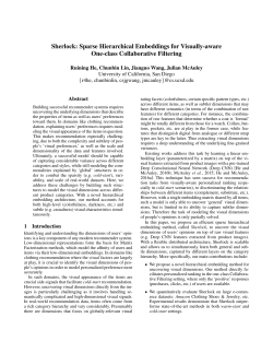 Sherlock:Sparse Hierarchical Embeddings for Visually