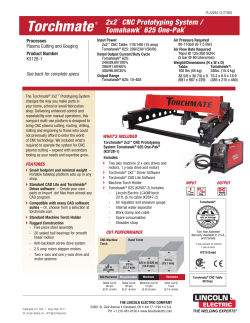 Torchmate 2x2 CNC Prototyping System Product Info