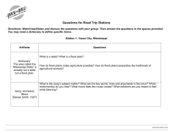 Questions for Road Trip Stations