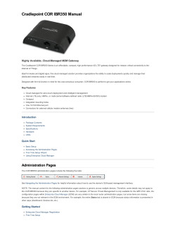 Cradlepoint COR IBR350 Manual