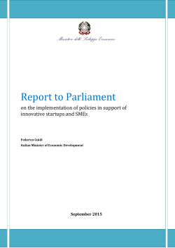 Annual Report to Parliament on progress made