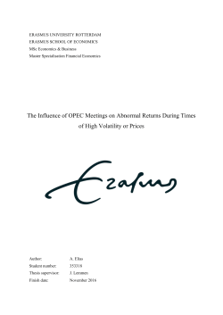 The Influence of OPEC Meetings on Abnormal Returns During
