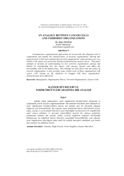 an analogy between cancer cells and terrorist organizations kanser