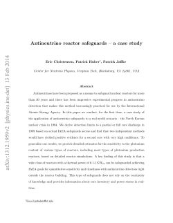 Antineutrino reactor safeguards