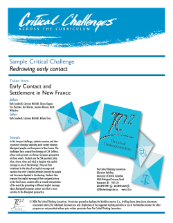 Redrawing early contact - The Critical Thinking Consortium