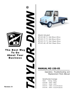 The Best Way To Go About Your Business MANUAL - Taylor-Dunn