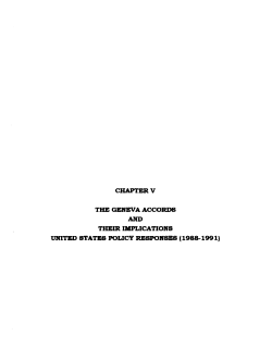 CHAPTER V THE GENEVA ACCORDS THEIR IMPLICATIONS