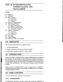 unit` 32 fundamentalism, communalism and secularism
