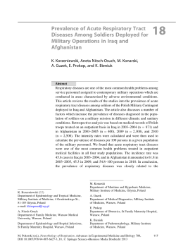 Prevalence of Acute Respiratory Tract Diseases Among Soldiers